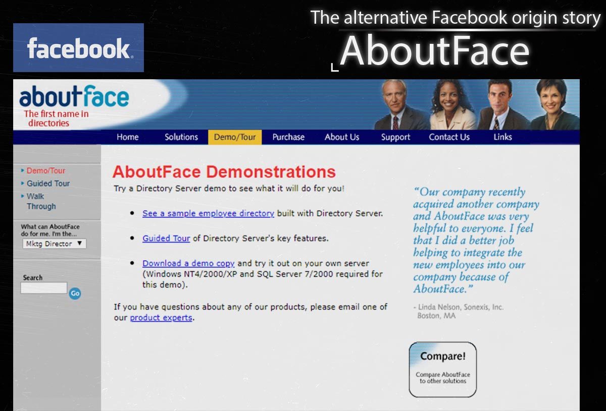 About Face – The Alternative Facebook Origin Story.